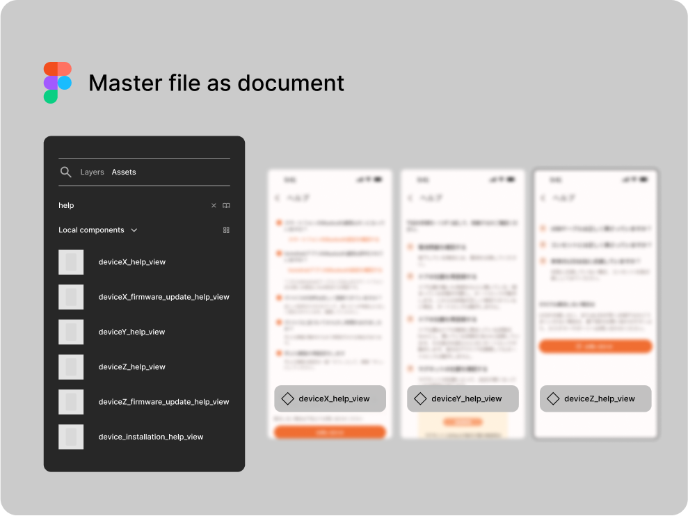 Search help in the Figma master file